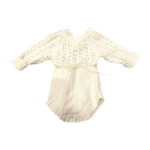 Newborn photo shoot knitted long sleeve onesie